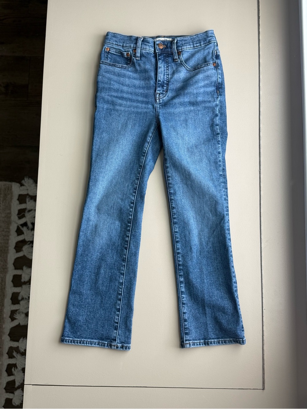 Madewell Cali Demi-Boot Jeans Medium Wash Mid Rise Stretch Denim 26